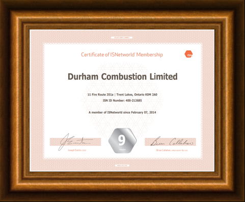 View our ISN Certificate